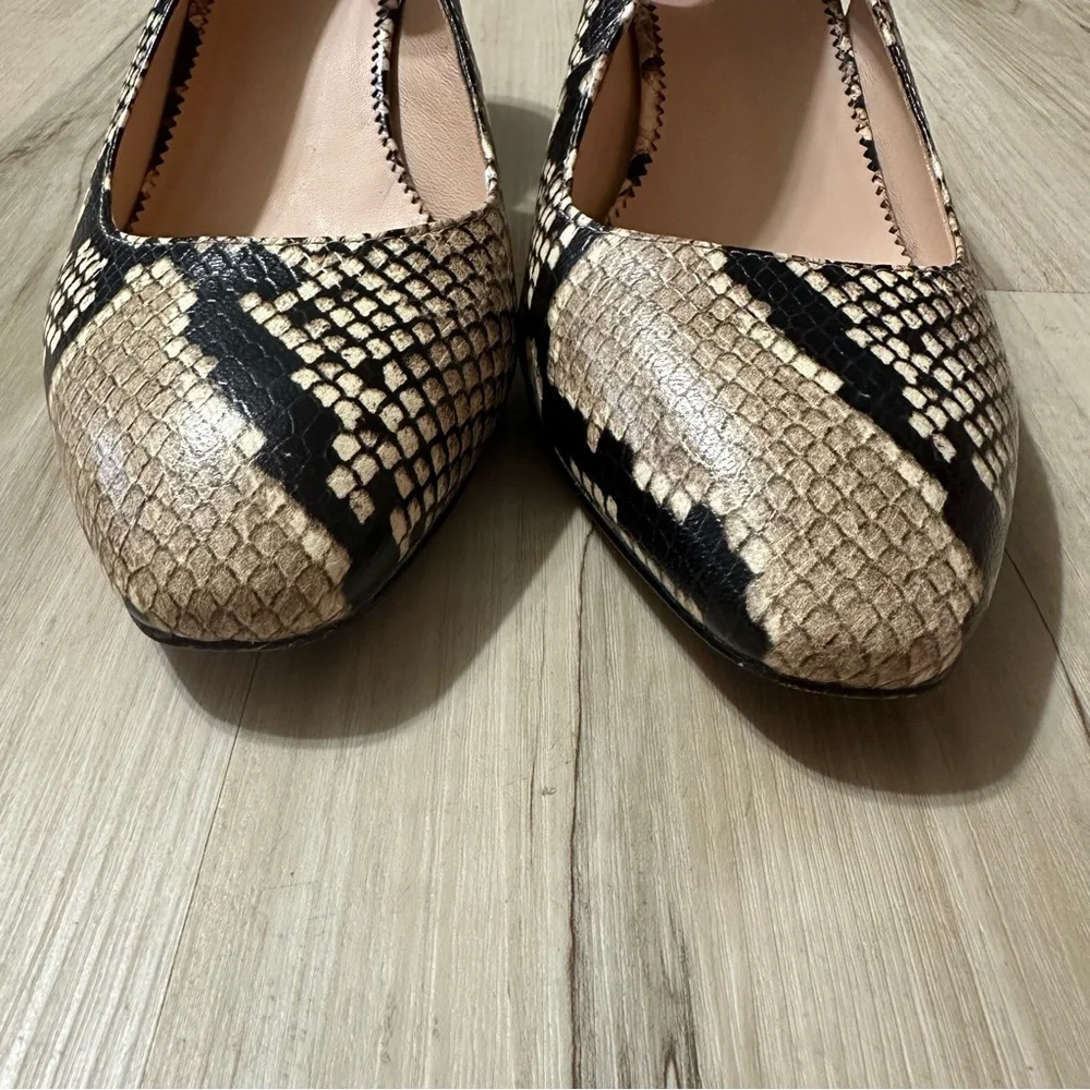 J.Crew Snake Embossed Leather Slingback Pump